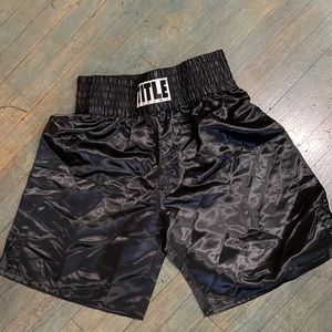 Title black boxing shorts size XXL